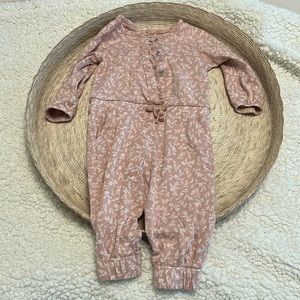 Colored organic 3-6M long sleeve romper